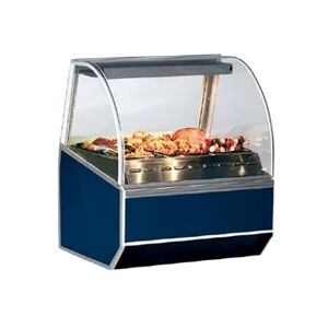 "Federal SN6HD Series '90 77.25"" Series â€™90 Full Service Hot Food Display - Curved Glass, 120/208-240v/1ph, Black"