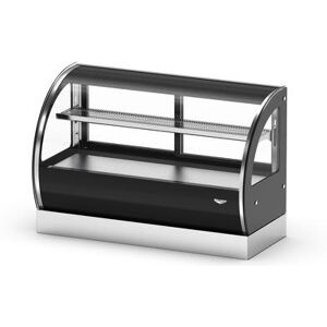 "Vollrath HDCCV-48 48"" Full Service Countertop Heated Display Case - (2) Shelves, 120v, Black"