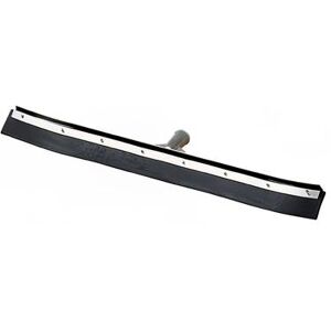 "Carlisle 36324C00 Sparta 24"" Floor Squeegee Head - Single Rubber Blade, Metal Frame, Curved End, Black"