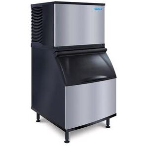 Koolaire KDT0500W/K400 533 lb Full Cube Commercial Ice Machine w/ Bin - 365 lb Storage, Water Cooled, 115v, Black