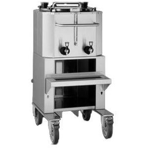 Fetco D021 18 gal LUXUS Thermal Coffee Dispenser w/ Cart, Stainless Steel, 18 Gallon, Adjustable Drip Pan Height, Silver