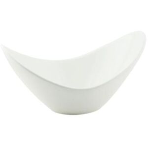 10 Strawberry Street WTR-8CRDLBWL 7 oz Oval Cradle Bowl - Porcelain, White