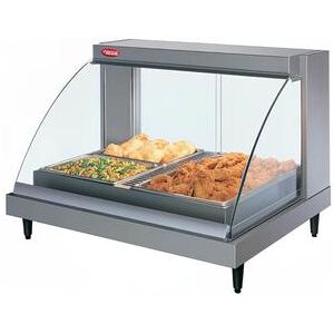 "Hatco GRCDH-2P Glo-Ray 32 1/2"" Full Service Countertop Heated Display Case - (1) Shelf, 120v, With Humidity Control, 1030W, Silver"