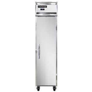 Continental "Continental 1FSEN 17 3/4"" One Section Reach In Freezer - (1) Solid Door, 115v, Silver"