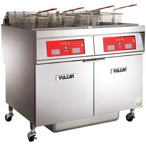 Vulcan 2ER85CF Commercial Electric Fryer - (2) 85 lb Vats, Floor Model, 208v/3ph, Stainless Steel