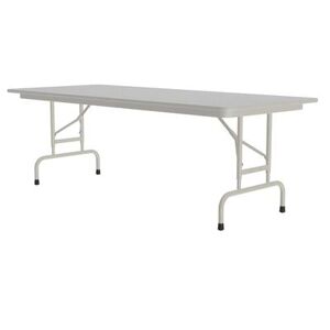 "Correll CFA3072M 15 72"" Rectangular Folding Table w/ Gray Granite Melamine Top, 29""H"