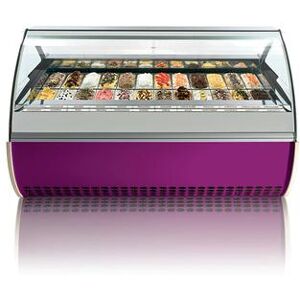 "Howard-McCray EVO-G12-53-86-5P 86 3/10"" Stand Alone Gelato Dipping Cabinet w/ 24 Pan Capacity - White, 220v/1ph"