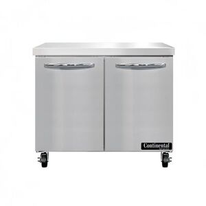 Continental "Continental SW36N 36"" Worktop Refrigerator w/ (2) Sections, 115v, Silver"