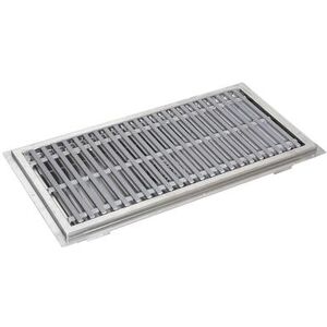 "John Boos FTFG-1824-X Floor Trough w/ Subway-Style Grating - 24""L x 18""W, Stainless Steel, Fiberglass Subway Grating, Removable Strainer"