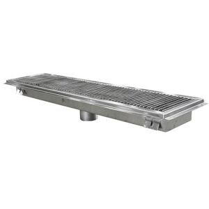 "John Boos FTSG-1248 Floor Trough w/ Mounting Flange & Removable Subway Grate, 12"" x 48"", Stainless Steel"