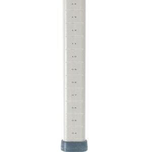 Metro MX63UP 61 3/16"" Shelving Post w/ 1"" Grooved Increments, Polymer"