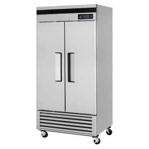 Turbo Air "Turbo Air TSR-35SD-N 39 1/2"" Two Section Reach In Refrigerator, (2) Left/Right Hinge Solid Doors, 115v, w/ LED Lighting, 2 Solid Doors, Silver"