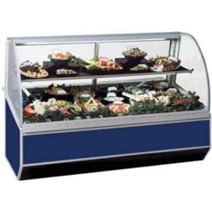 "Federal SN4CD 48-1/4"" Full Service Deli Case w/ Curved Glass - (2) Levels, 120v, Black"