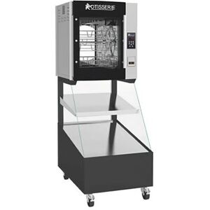 "Rotisol USA 5.320IF2LSP8 27 1/4"" Combination Roti-Roaster Rotisserie on Self Service Hot Food Display - 2 Shelves, 208-240v/3ph, Black"