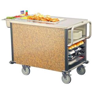 Lakeside 6754 SuzyQ Hot Food Cart w/ (1) Well - Stainless, 110-120v, Stainless Steel, Brown