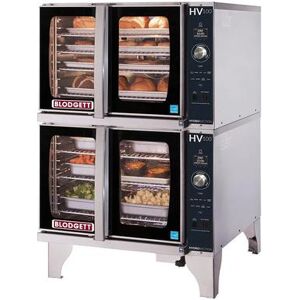 "Blodgett HV-100G HydroVection Double Full Size Natural Gas Commercial Convection Oven - 60, 000 BTU, (10) 18""x 26"" Pan Capacity, Stainless Steel, Gas Type: NG"