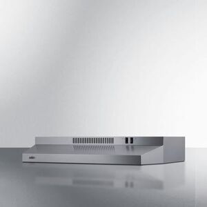 "Summit H30RSS 30""W Under Cabinet Ductless Range Hood with Two-speed Fan - Stainless Steel, 115v, Silver"