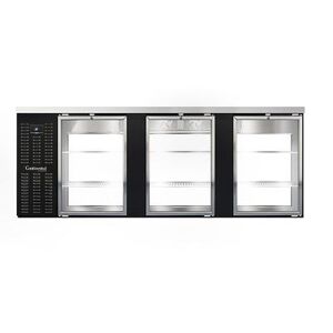 "Continental BB90SNGDPT 90"" Bar Refrigerator - 6 Swinging Glass Doors, Black, 115v"