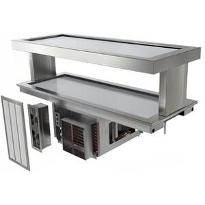 "Delfield N8258-2FTP 56 6/10"" Recessed Frost/Hot Top w/ Built In Compressor, 115v, Stainless Steel"