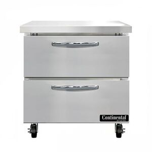 Continental "Continental SW32N-D 32"" Worktop Refrigerator w/ (1) Section, 115v, Silver"