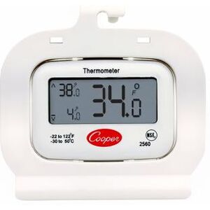 Cooper 2560 Refrigerator Freezer Thermometer, -22 To 122 Degrees F