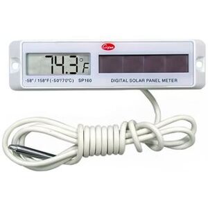 Cooper SP160-01-8 Solar Powered Panel Type Thermometer, -58 To 158 Degrees F, White