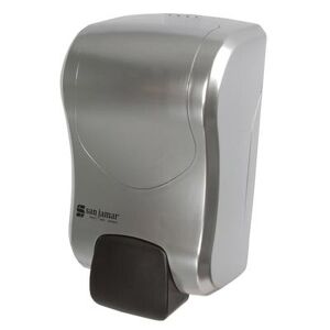 San Jamar SF970SS Rely 30 1/2 oz Wall Mount Manual Foam Hand Soap Dispenser - Plastic, Stainless, 900 Milliliter, Silver