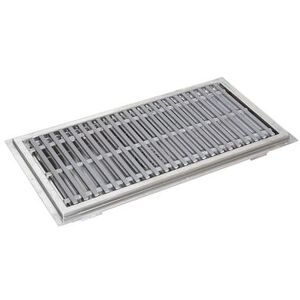 "John Boos FTFG-1236-X Floor Trough w/ Subway-Style Grating - 36""L x 12""W, Stainless Steel, Fiberglass Subway Grating, Removable Strainer"