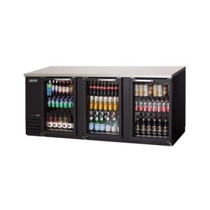 "Everest Refrigeration EBB90G 89 1/4"" Bar Refrigerator - 2 Swinging Glass Doors, Black, 115v"