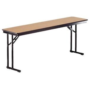 "Midwest Folding Products CP618EF 72"" EF Series Rectangular Folding Table w/ Walnut Laminate Top, 30""H"