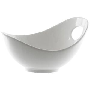 10 Strawberry Street WTR-7FBWL Whittier 8 oz Oval Fruit Bowl - Porcelain, White