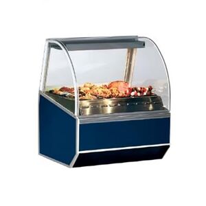 "Federal SN4HD Series '90 48.25"" Series â€™90 Full Service Hot Food Display - Curved Glass, 120/208-240v/1ph, Black"