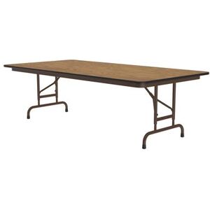 "Correll CFA3672PX 06 72"" Rectangular Folding Table w/ Medium Oak Top, 32""H, Brown"