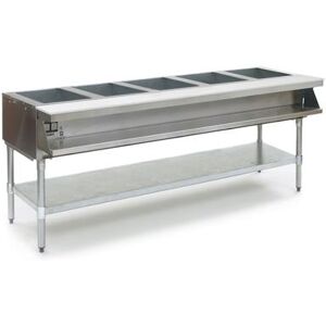 Eagle Group AWT5-NG 79"" Hot Food Table w/ (5) Wells & Cutting Board, Natural Gas, 5-Well, Silver, Gas Type: NG"