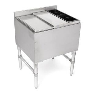 "John Boos UBIB-2130-CP7-X 30"" Underbar Ice Bin/Cocktail Unit w/ 7 Circuit Cold Plate - 21""D x 32 1/2""H, Stainless, Stainless Steel"