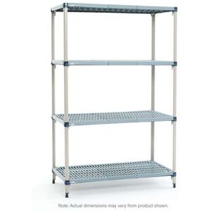 Q546G3 MetroMax Q Polymer Louvered Shelf Kit - 42""W x 24""D x 63""H, Blue"