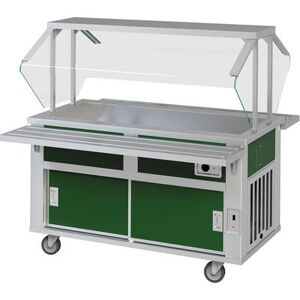 "Dinex DXP4HCM DineXpress 60"" Hot/Cold Portable Buffet w/ (1) Hot/Cold Well, 120v, Stainless Steel"