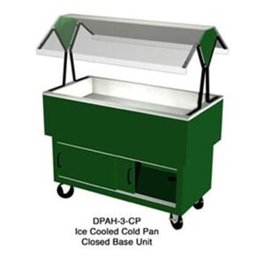 "Duke OPAH-2-CP 30 3/8"" EconoMate Cold Food Bar - (2) Pan Capacity, Floor Model, Green"