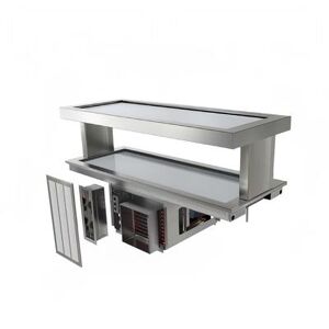 "Delfield N8260-2FTP 59 6/10"" Recessed Frost/Hot Top w/ Built In Compressor, 115v, Stainless Steel"
