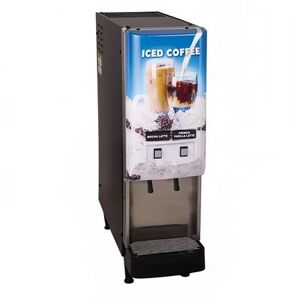 Bunn JDF-2S Silver Series 2 Flavor Beverage System, Lit Door, Iced Coffee Display, 120v, 2 Flavors, Push Button Operation