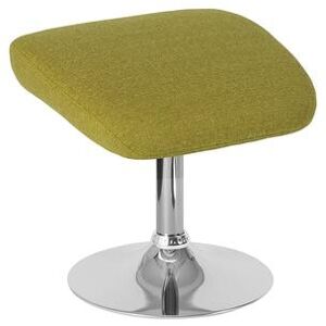 "Flash Furniture CH-162430-O-GN-FAB-GG Ottoman w/ Round Chrome Base - 19 1/2""W x 15""D x 17 1/2""H, Green Fabric"