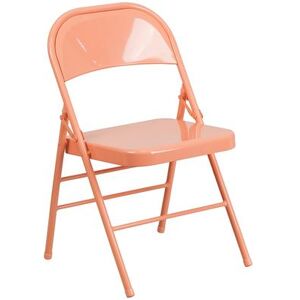 Flash Furniture HF3-CORAL-GG Steel Folding Chair - Coral