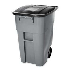 Rubbermaid FG9W2700GRAY 50 gal Multiple Material Recycle Bin - Indoor/Outdoor, Wheels, 50 Gallon