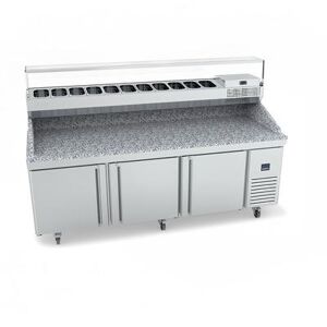 Infrico IRT-MR93-GTCOMBO Pizza Prep Table - 3 Sections - Self Contained
