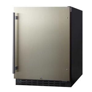 Summit "Summit AL55CSS 23 1/2""W Undercounter Refrigerator w/ (1) Section & (1) Solid Door - Stainless Steel, 115v, Silver"
