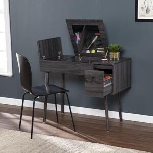 Harzen Storage Vanity W Mirror by Holly&Martin in Black