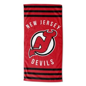 NHL Devils Stripes Beach Towel by NHL in Multi