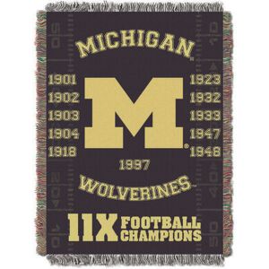 Michigan Commemorative Series Throw Blanket by NCAA in Multi