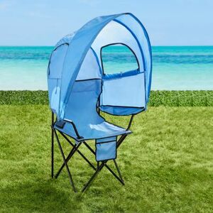 BrylaneHome Oversized Tent Camp Chair by BrylaneHome in Pool Shade Folding Chair, 2 Cupholders