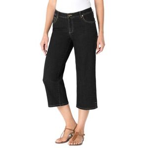 Woman Within Plus Size Women's Capri Stretch Jean by Woman Within in Black Denim (Size 40 W)